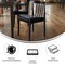 Flash Furniture Chester Solid Wood Black Dining Chair w/Curved Spindle Backrest and Black Vinyl Seat XU-DG-W0359-BLK-GG - alternate 7